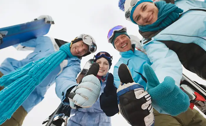 Group of people skiing